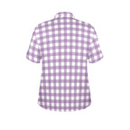 Gingham Women's All Over Print Polo Shirt