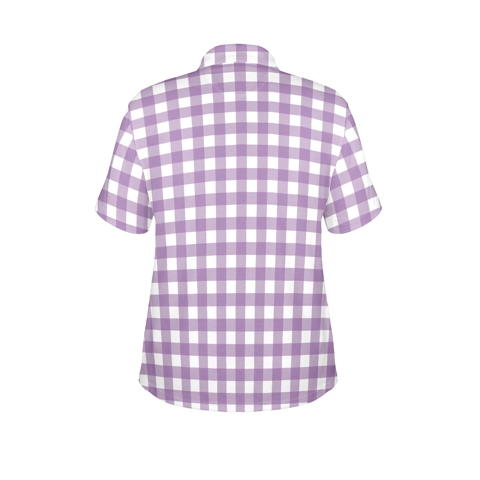 Gingham Women's All Over Print Polo Shirt