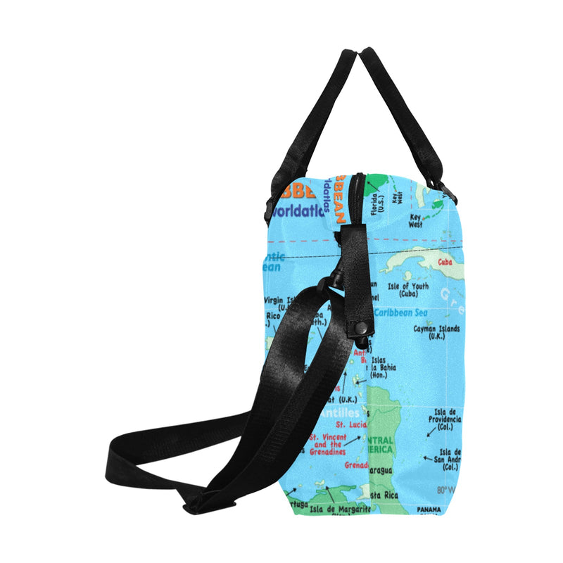 Caribbean Map Large Capacity Duffle Bag