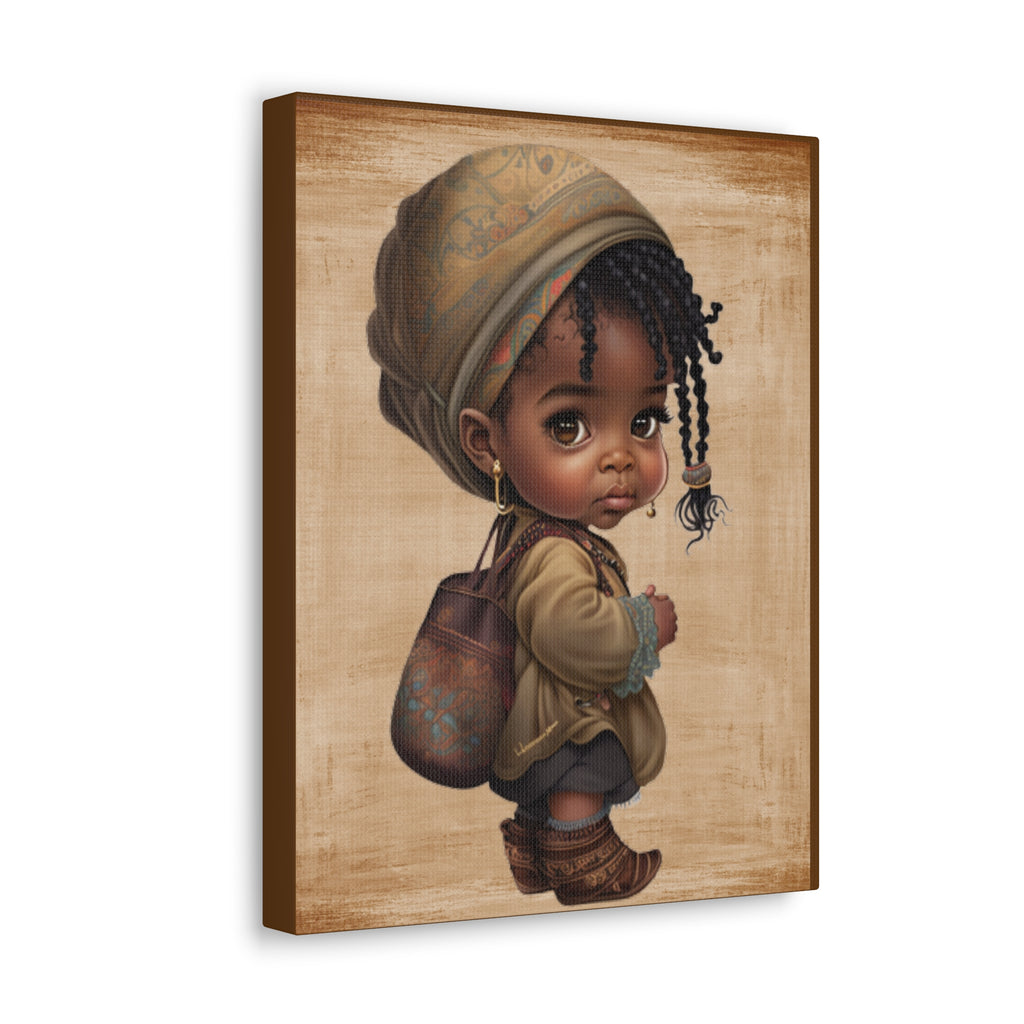 Afro Girl Canvas, African Canvas, Canvas for Home Decor, Wall Decoration, Housewarming Gift, Girl Canvas, Nursery