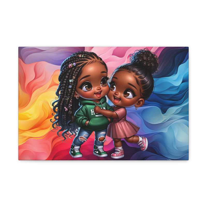 Afro Girl Canvas, African Canvas, Home Decor, Wall Decoration, Housewarming Gift, Girl Canvas