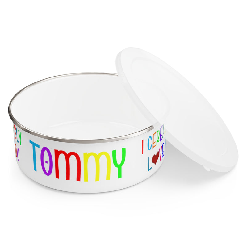 Personalized Bowl | Candy & Snack Bowl With Lid, Personalized | Metal Snack Bowl | Candy Bowl with Lid | Cereal Bowl | Snack Bowl