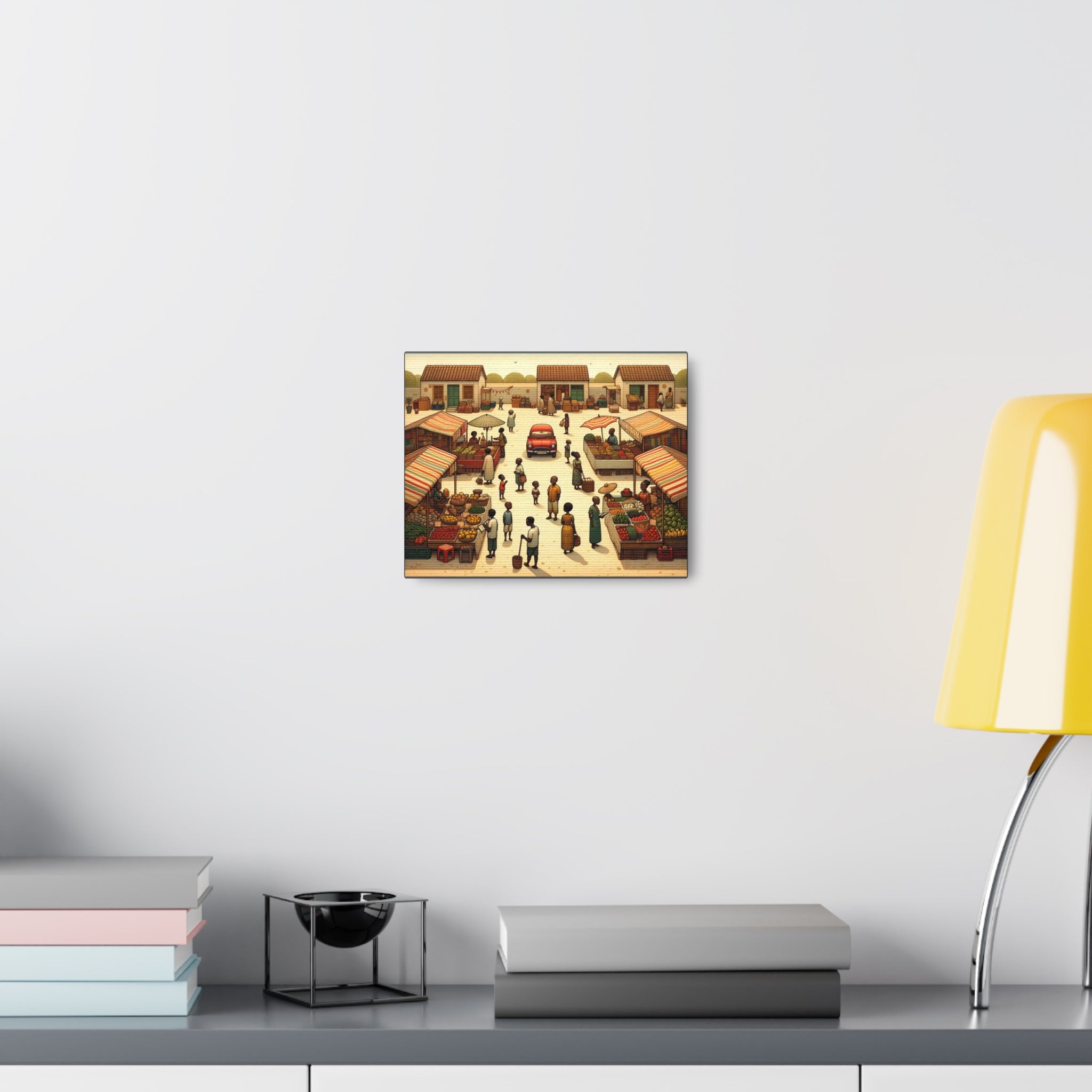 African Marketplace, African Inspired Canvas, Home Decor, Wall Decoration