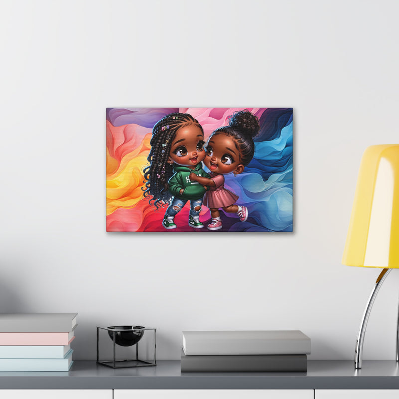 Afro Girl Canvas, African Canvas, Home Decor, Wall Decoration, Housewarming Gift, Girl Canvas