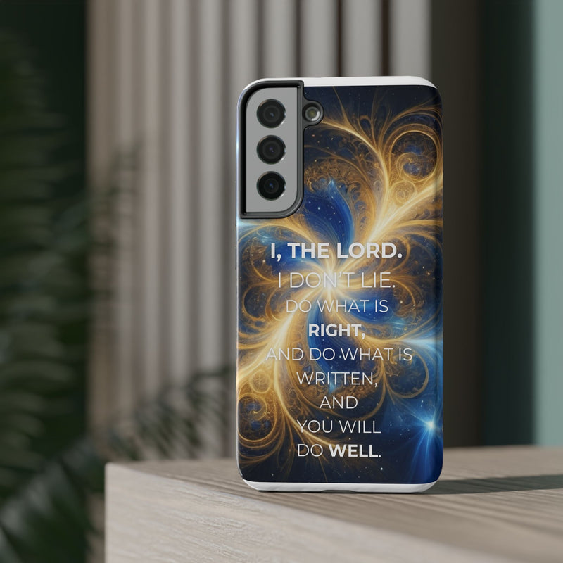 Inspirational Phone Case - I, The Lord - Impact-Resistant Cover, Bible Verse Gift, Motivational Case, Christian Accessory
