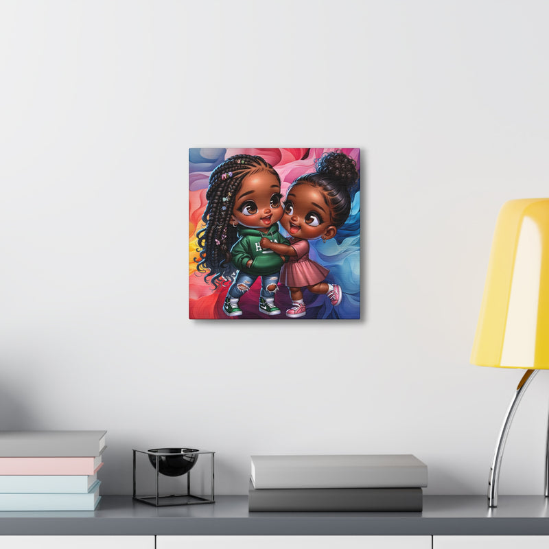 Afro Girl Canvas, African Canvas, Home Decor, Wall Decoration, Housewarming Gift, Girl Canvas