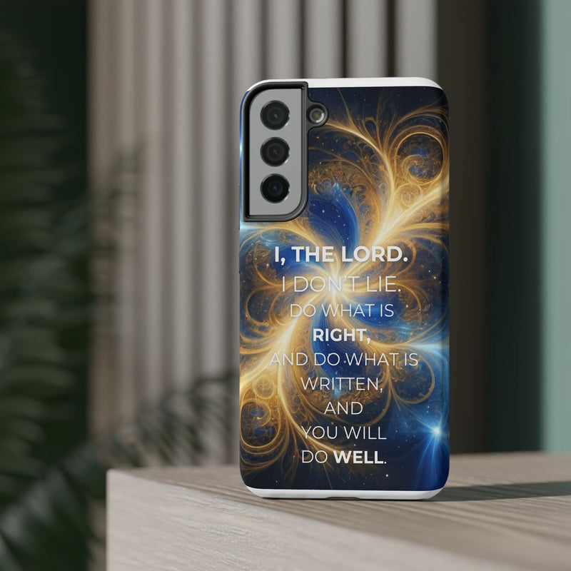 Inspirational Phone Case - I, The Lord - Impact-Resistant Cover, Bible Verse Gift, Motivational Case, Christian Accessory