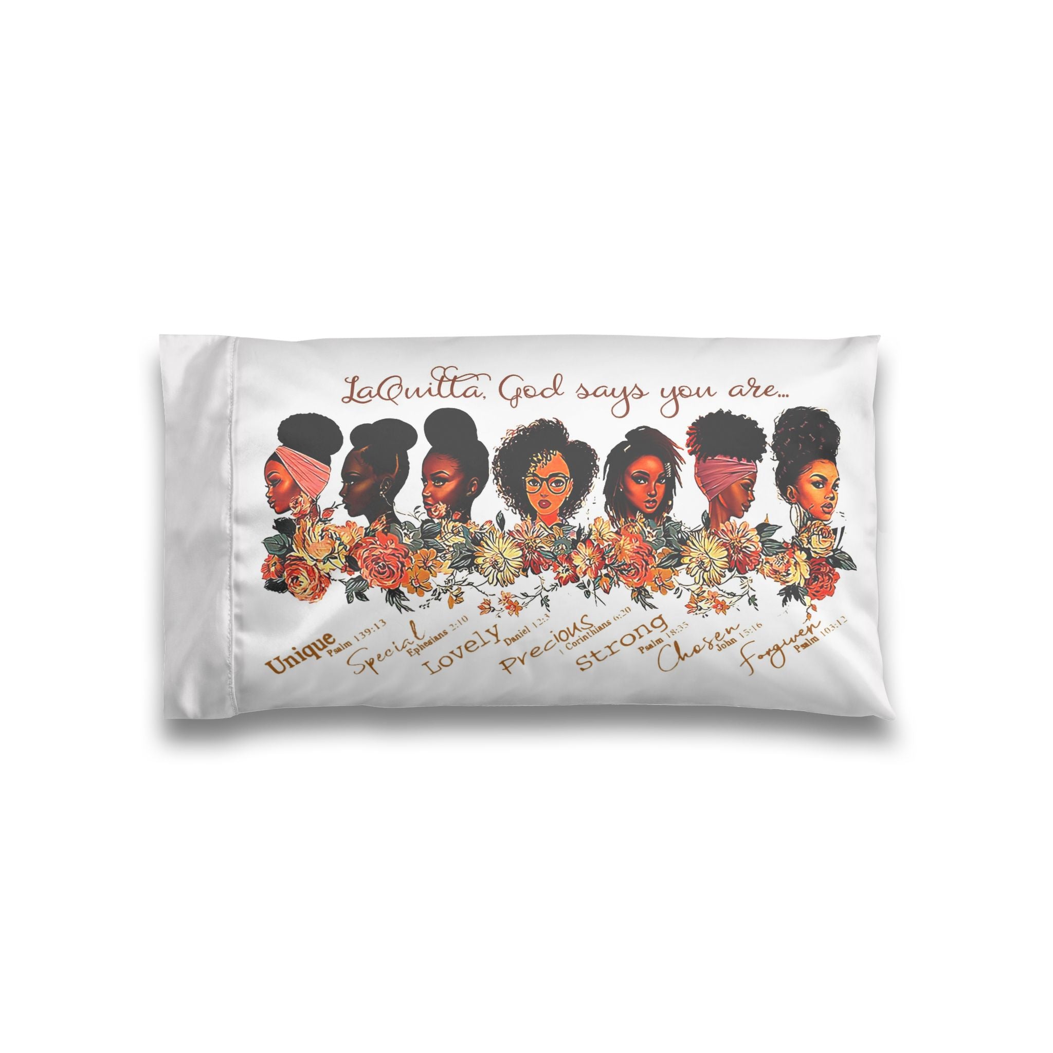 Satin Pillowcase - "God Says You Are" Beauty & Blessings Design
