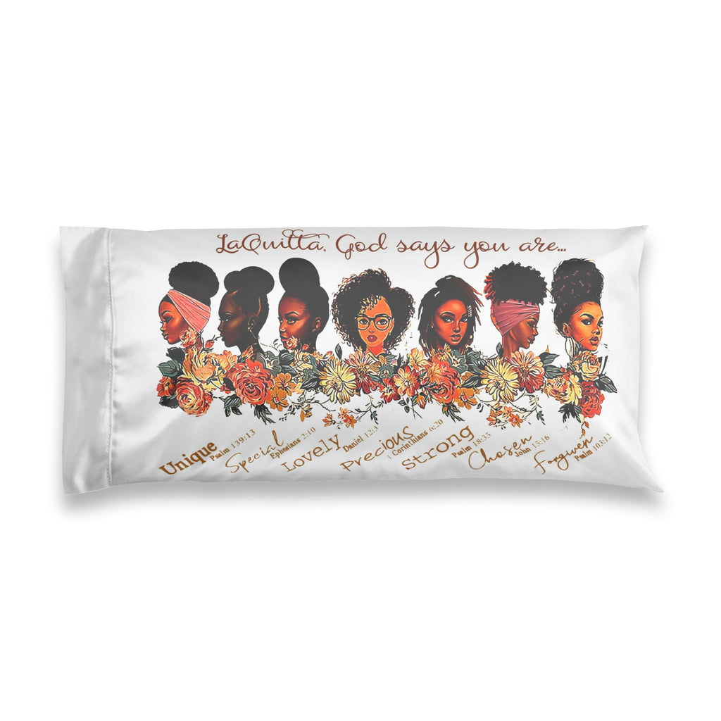 Satin Pillowcase - "God Says You Are" Beauty & Blessings Design
