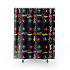 Shower Curtain, Black and White Shower Curtain, Bathroom Decor, Aztec Print Shower Curtain
