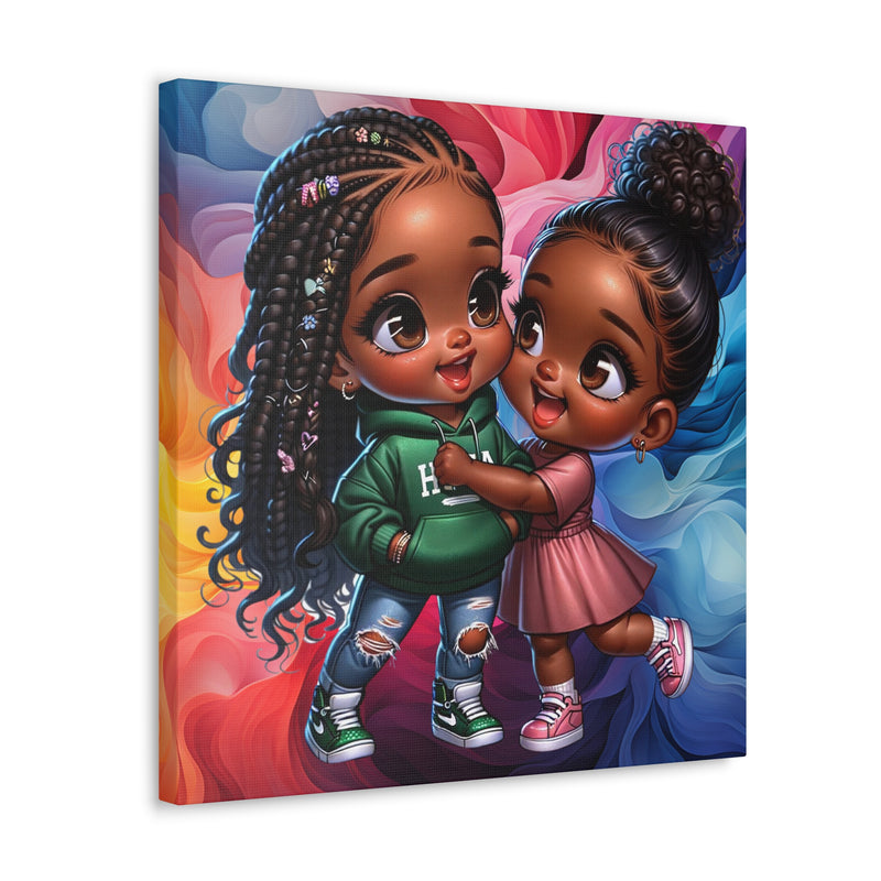 Afro Girl Canvas, African Canvas, Home Decor, Wall Decoration, Housewarming Gift, Girl Canvas