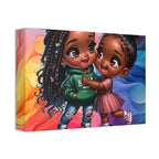 Kids' Canvas Wall Art - Vibrant Friendship Illustration