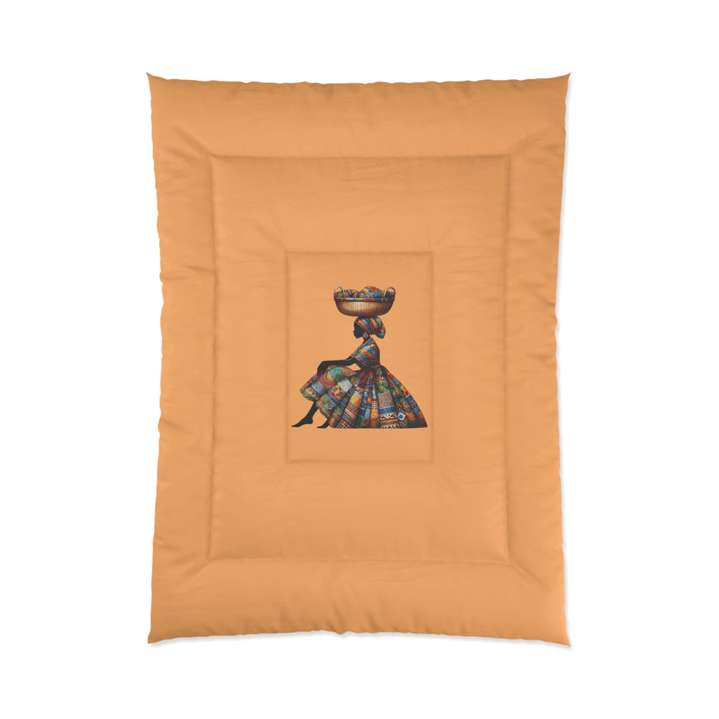 Artistic African Woman Comforter - Vibrant Bohemian Bedding