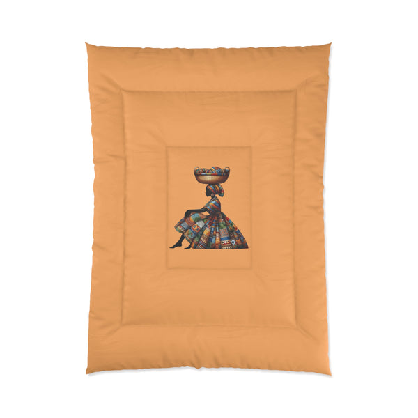 Artistic African Woman Comforter - Vibrant Bohemian Bedding
