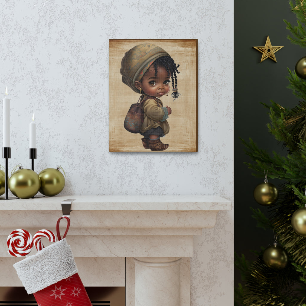 Afro Girl Canvas, African Canvas, Canvas for Home Decor, Wall Decoration, Housewarming Gift, Girl Canvas, Nursery
