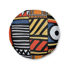 Floor Pillow, Tufted Round Floor Pillow, Reading Pillow, African Print Pillow