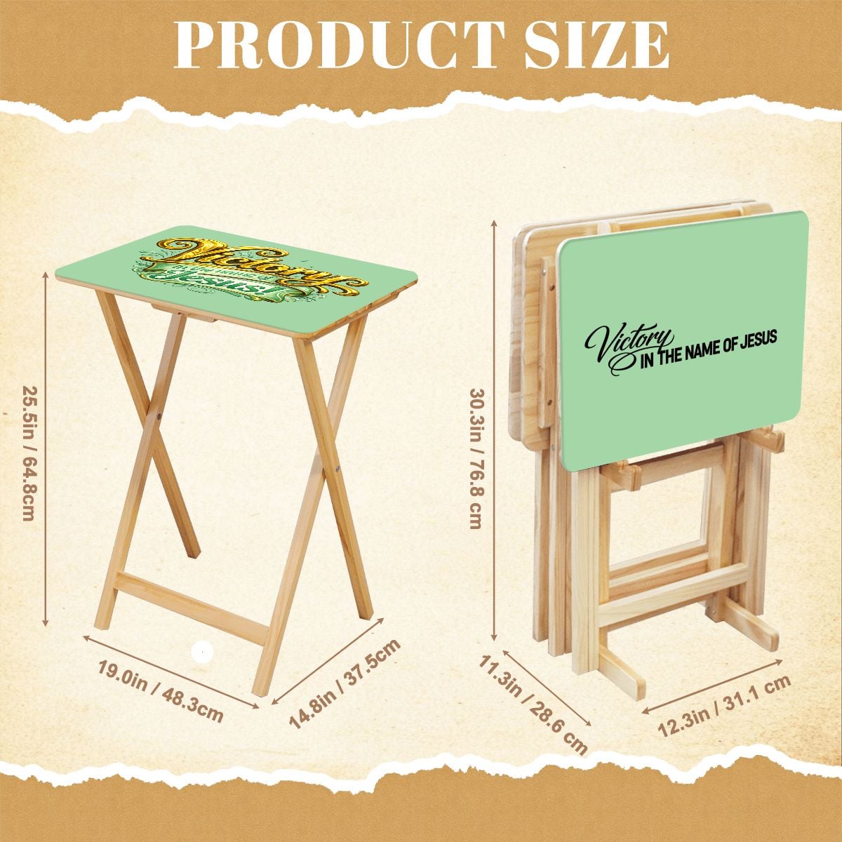 TV Trays with Storage Rack