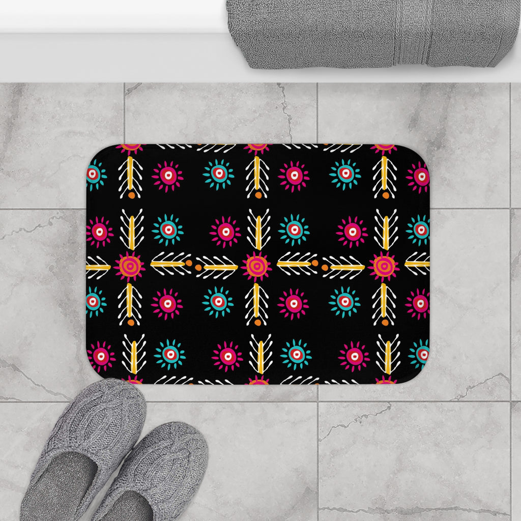 Bath Mat, Aztec Print Bath Mat, Colorful Bath Mat