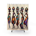 Shower Curtain, African Print Bathroom Decor