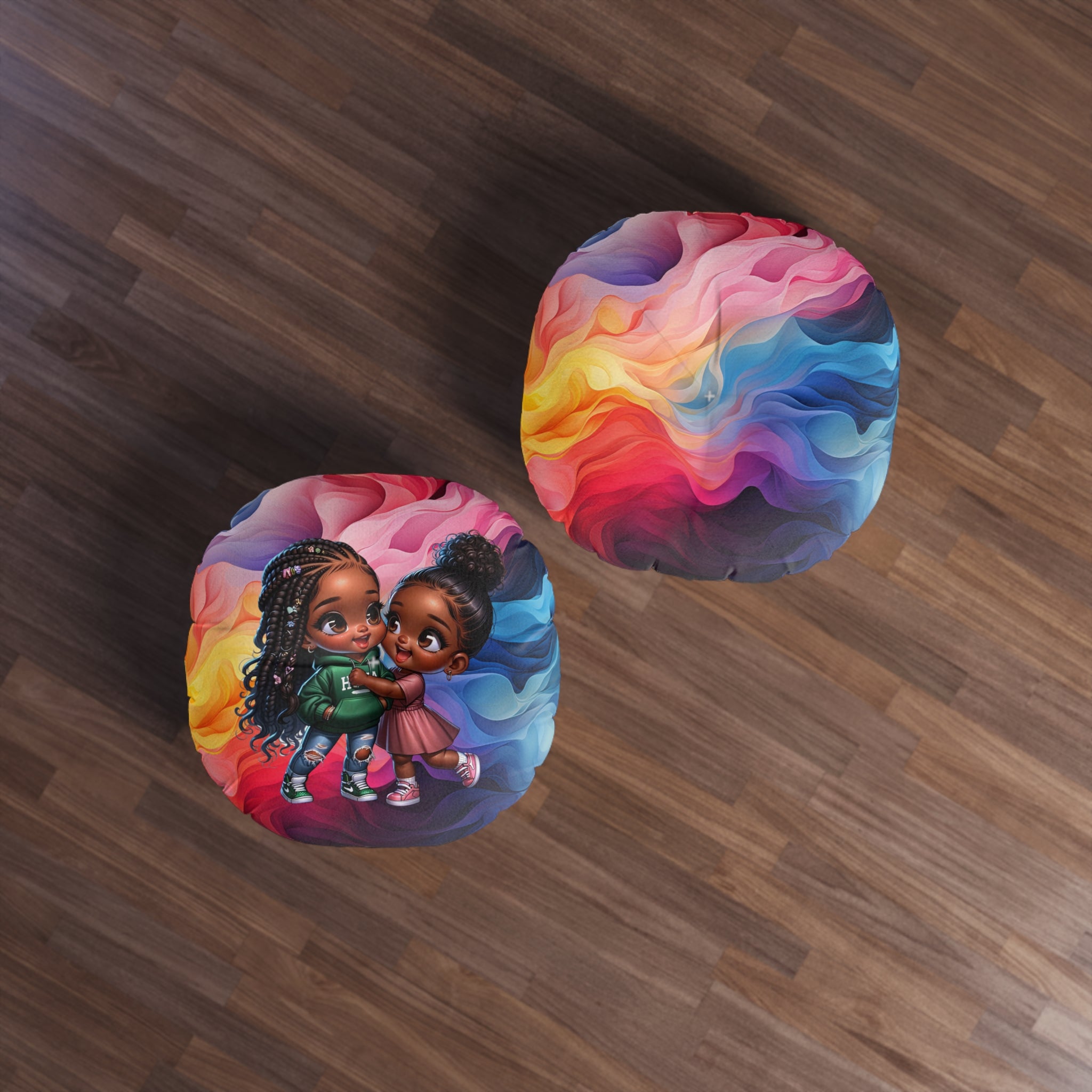 Tufted Floor Pillow, Round Floor Pillow, Reading Pillow