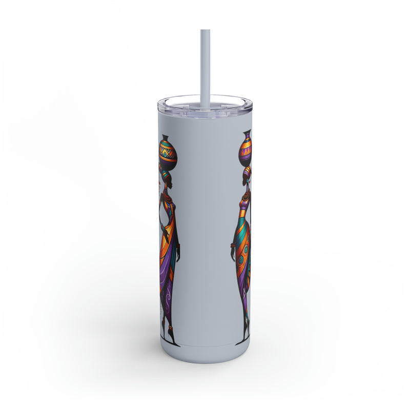 Maars Maker Skinny Matte Tumbler, 20oz, African Women Print