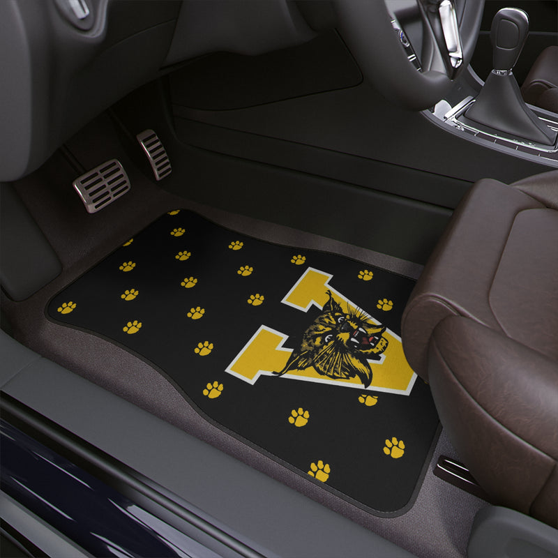 Custom Pet-Themed Car Floor Mat, Paw Print Design, Auto Accessory, Wildcat Lover Gift, Car Decor