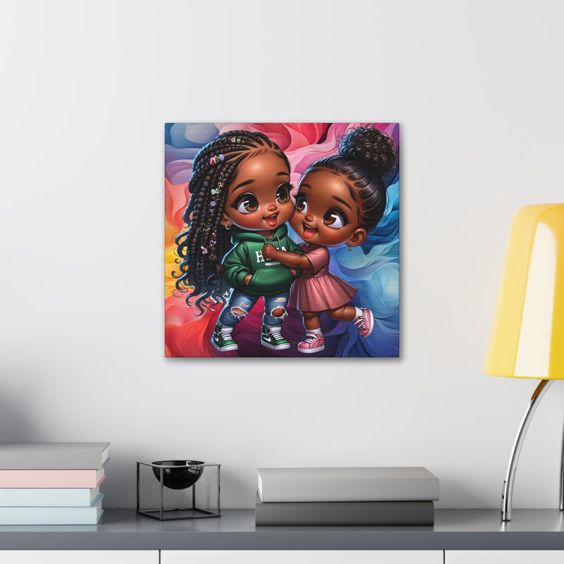 Afro Girl Canvas, African Canvas, Home Decor, Wall Decoration, Housewarming Gift, Girl Canvas