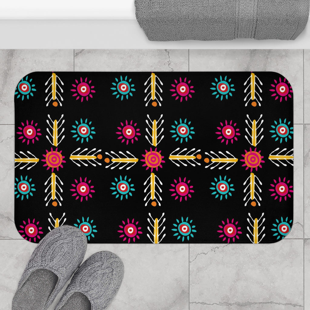 Bath Mat, Aztec Print Bath Mat, Colorful Bath Mat
