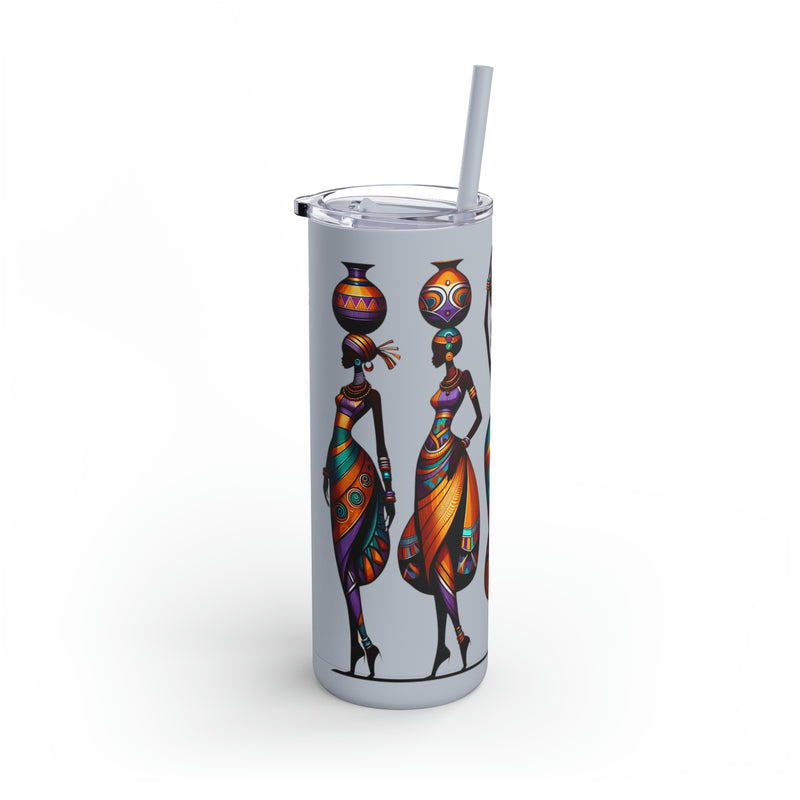 Maars Maker Skinny Matte Tumbler, 20oz, African Women Print