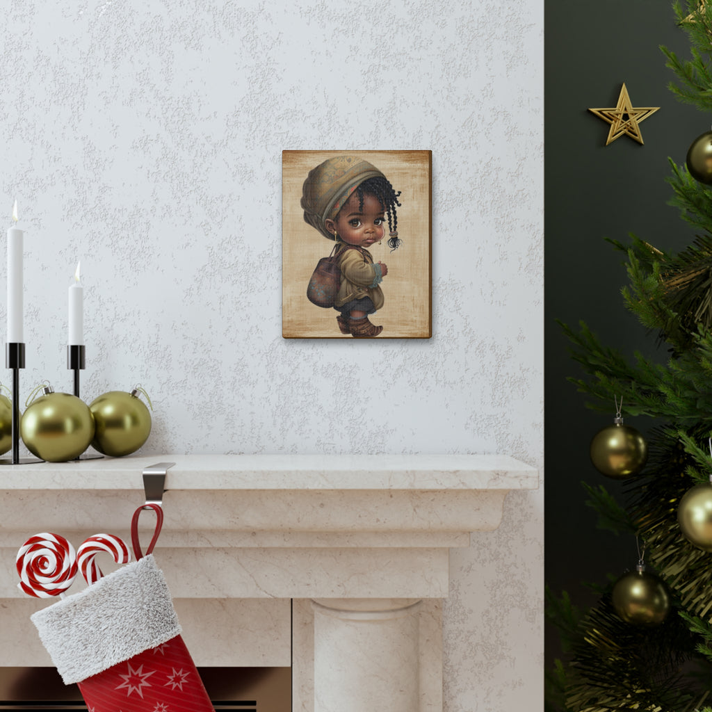 Afro Girl Canvas, African Canvas, Canvas for Home Decor, Wall Decoration, Housewarming Gift, Girl Canvas, Nursery