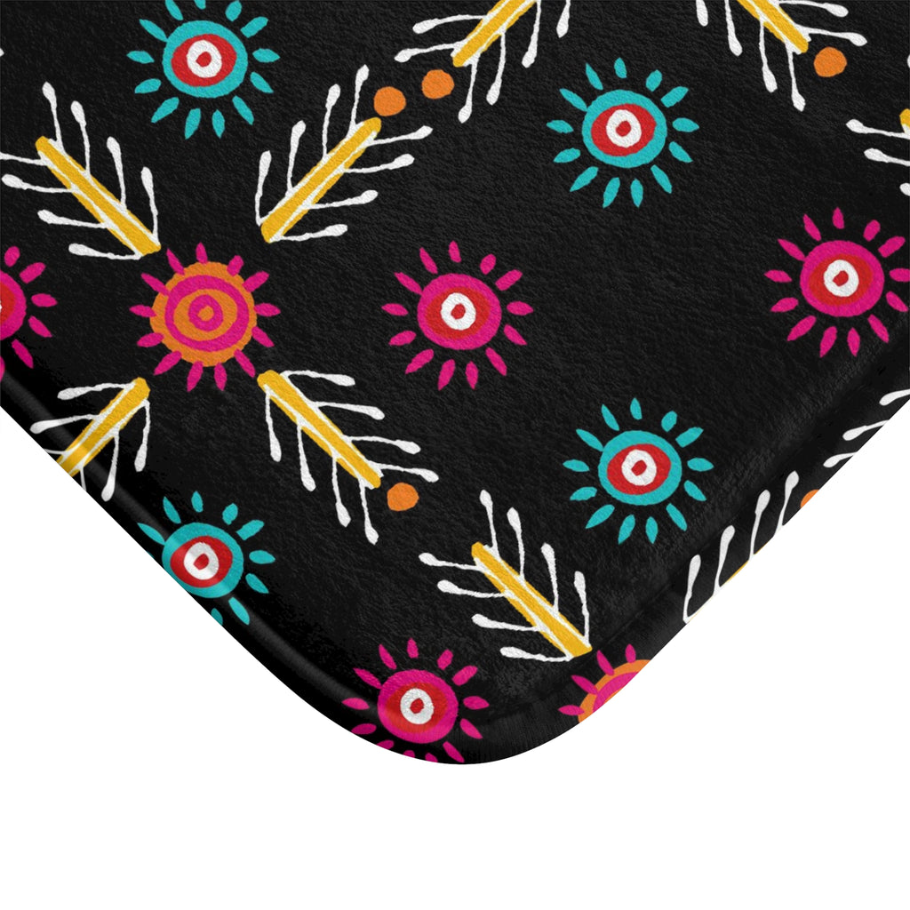 Bath Mat, Aztec Print Bath Mat, Colorful Bath Mat
