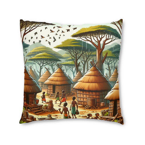 Tufted Floor Pillow, Square, African Print Pillow, African Pillow