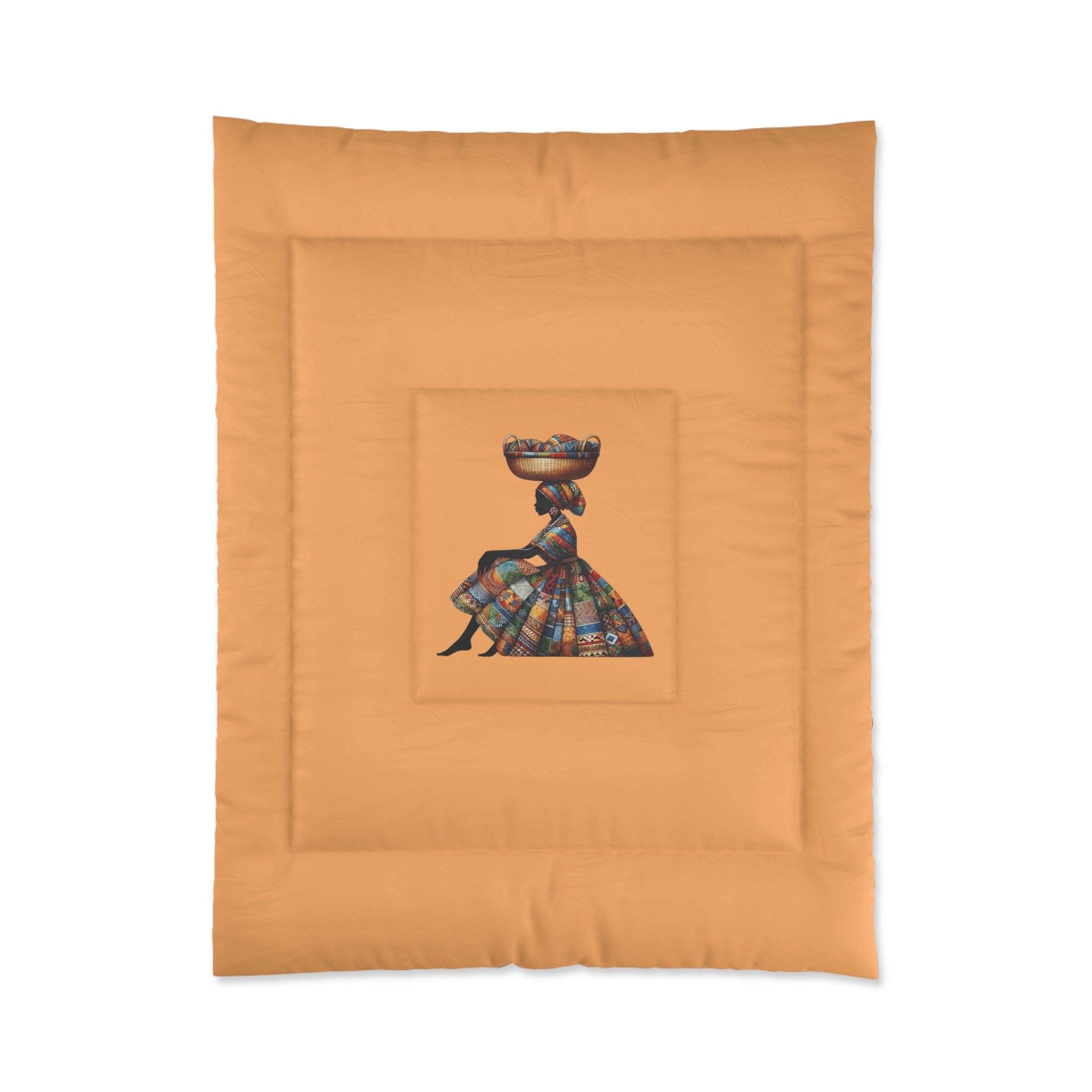 Artistic African Woman Comforter - Vibrant Bohemian Bedding