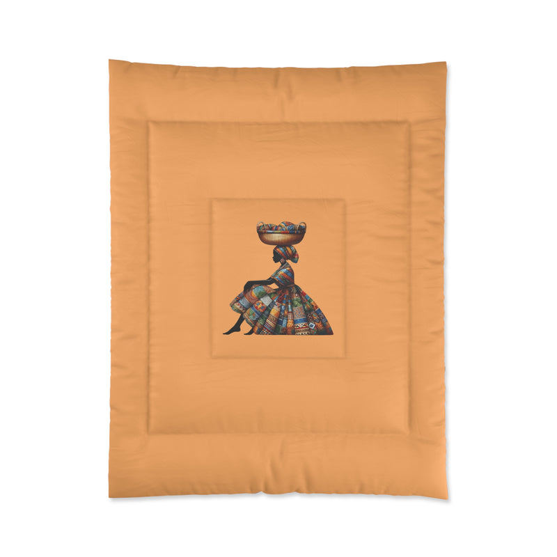 Artistic African Woman Comforter - Vibrant Bohemian Bedding