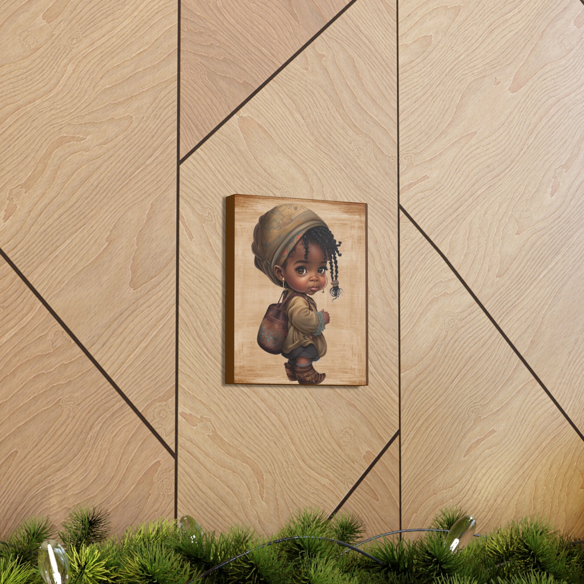 Afro Girl Canvas, African Canvas, Canvas for Home Decor, Wall Decoration, Housewarming Gift, Girl Canvas, Nursery