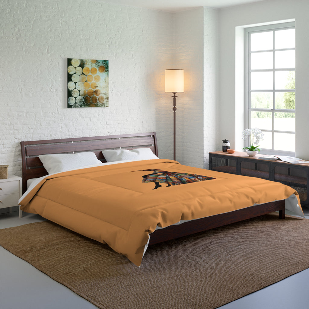 Artistic African Woman Comforter - Vibrant Bohemian Bedding