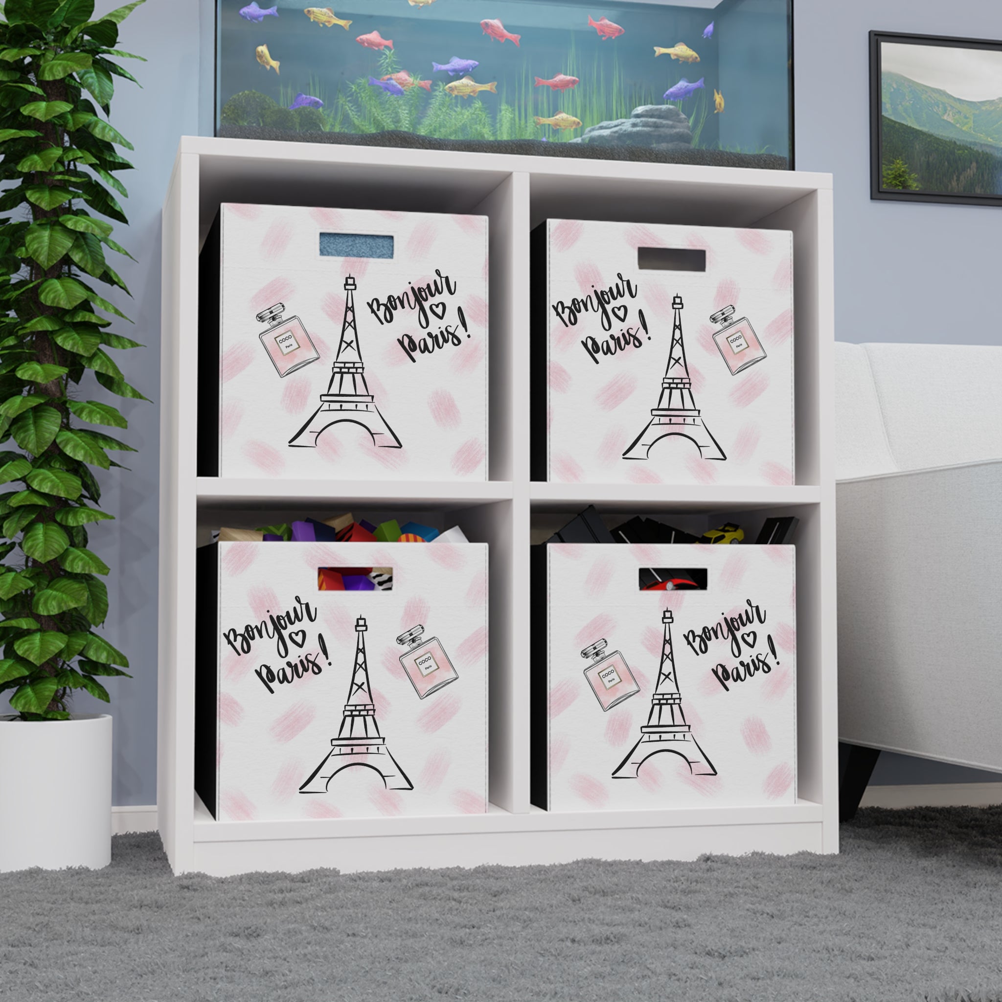 Felt Storage Box, Paris Theme