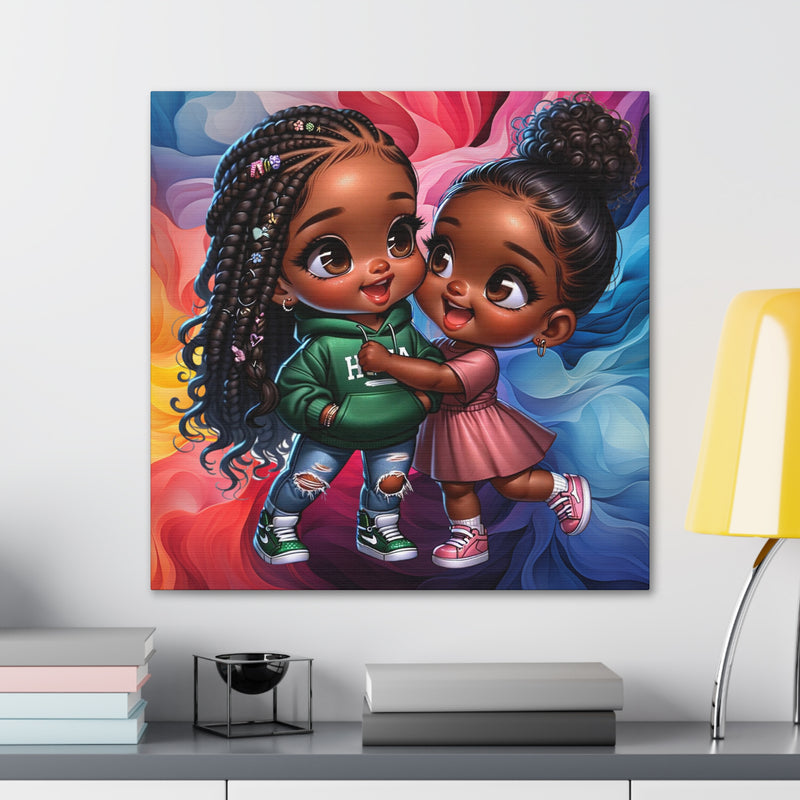 Afro Girl Canvas, African Canvas, Home Decor, Wall Decoration, Housewarming Gift, Girl Canvas