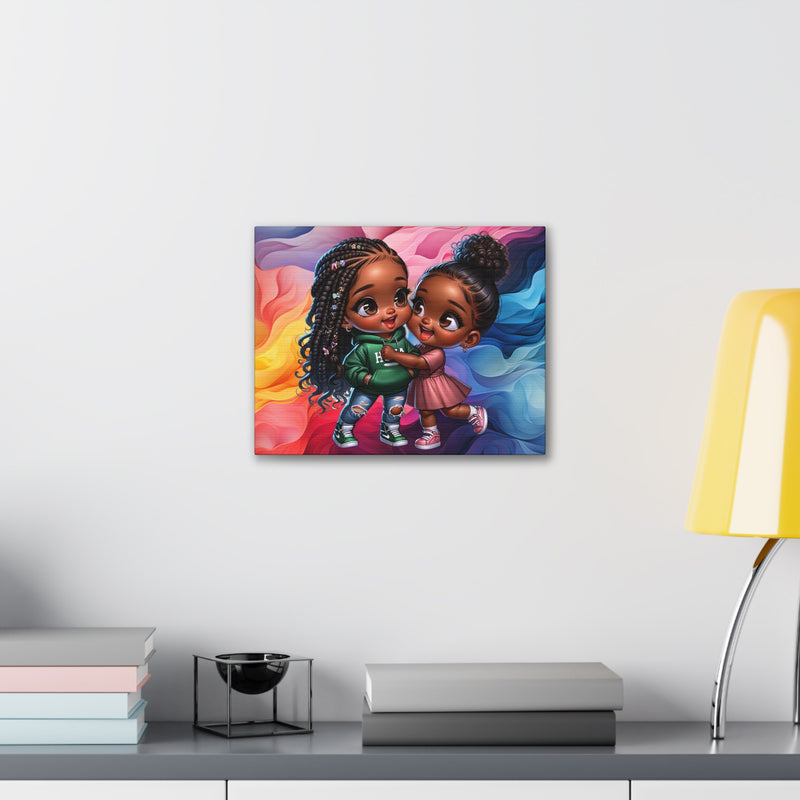 Afro Girl Canvas, African Canvas, Home Decor, Wall Decoration, Housewarming Gift, Girl Canvas