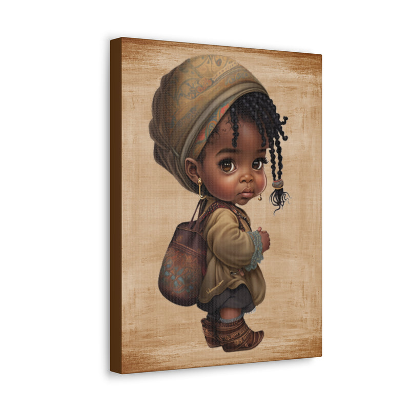Afro Girl Canvas, African Canvas, Canvas for Home Decor, Wall Decoration, Housewarming Gift, Girl Canvas, Nursery