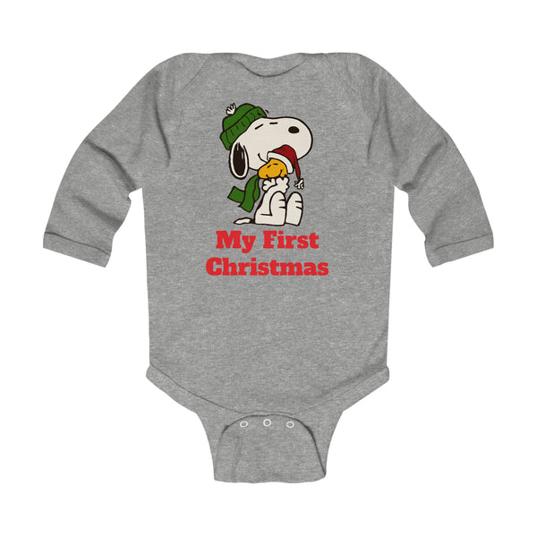 Infant Long Sleeve Bodysuit, My First Christmas