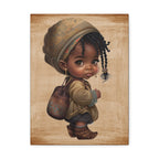 Afro Girl Canvas, African Canvas, Canvas for Home Decor, Wall Decoration, Housewarming Gift, Girl Canvas, Nursery
