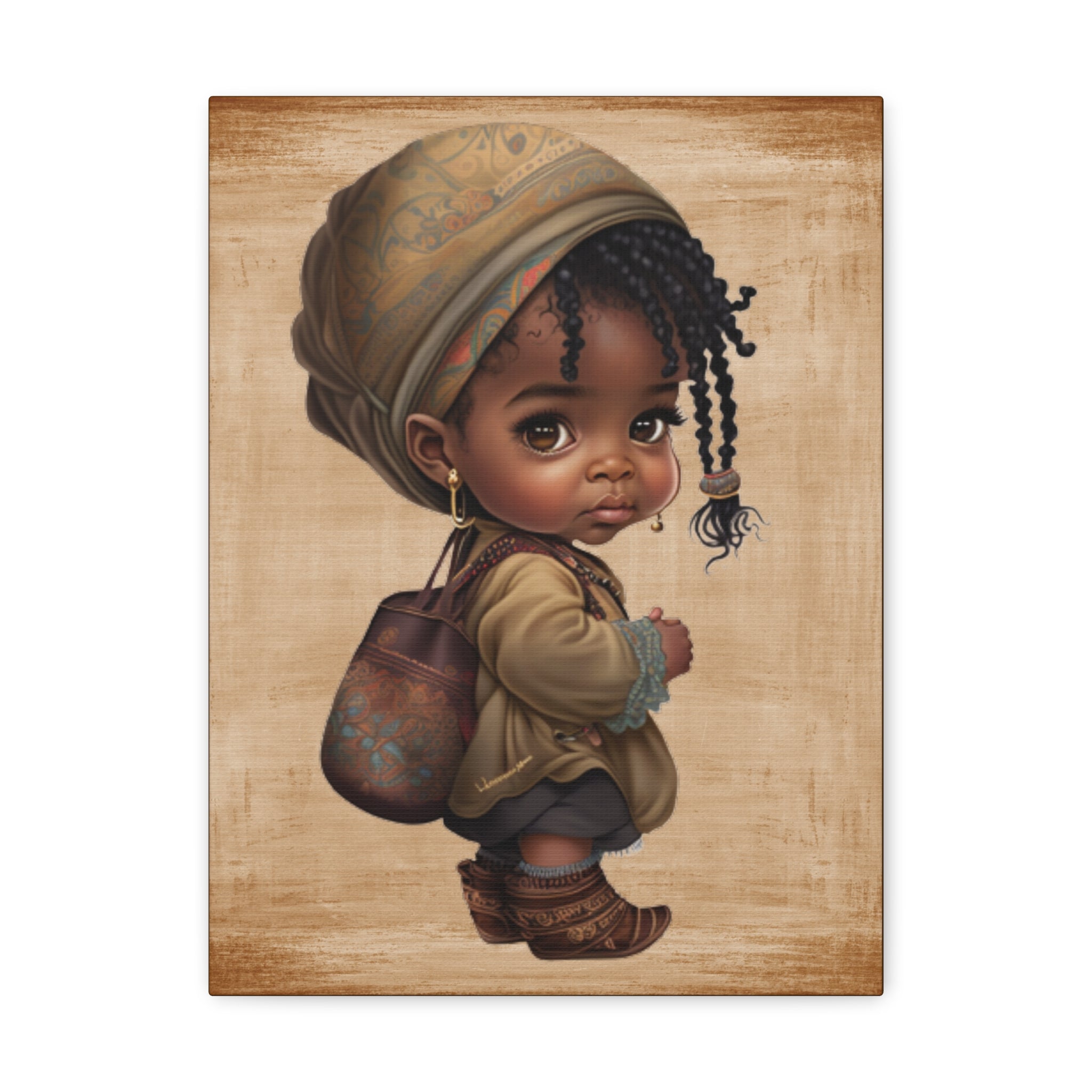 Afro Girl Canvas, African Canvas, Canvas for Home Decor, Wall Decoration, Housewarming Gift, Girl Canvas, Nursery