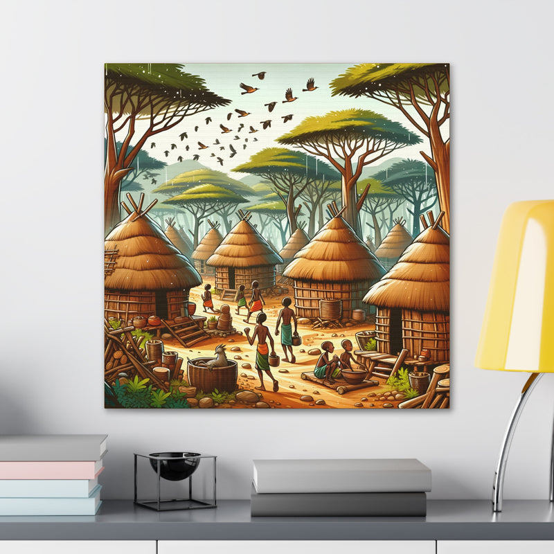 African Canvas, Canvas for Home Decor, Wall Decoration, Housewarming Gift, Room Decor