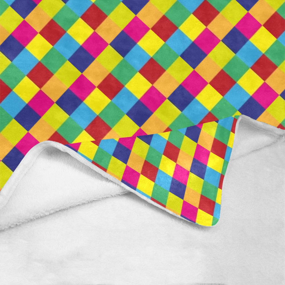 Color Block Ultra-Soft Micro Fleece Blanket 60"x80"