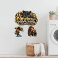 Small PVC Stickers (UV) 20"x24" Cheerful J.L. Newbern Rainy Day Sticker Chilly Days Warm Hearts Sticker Glossy BlackandGold School Spirit Girl J.L. Newbern Panther Pride Mascot