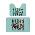 Bathroom Flannel Floor Mat Set