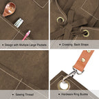 Unisex Canvas Cross Back Apron with Pockets