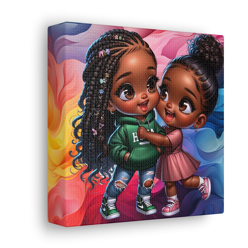 Afro Girl Canvas, African Canvas, Home Decor, Wall Decoration, Housewarming Gift, Girl Canvas