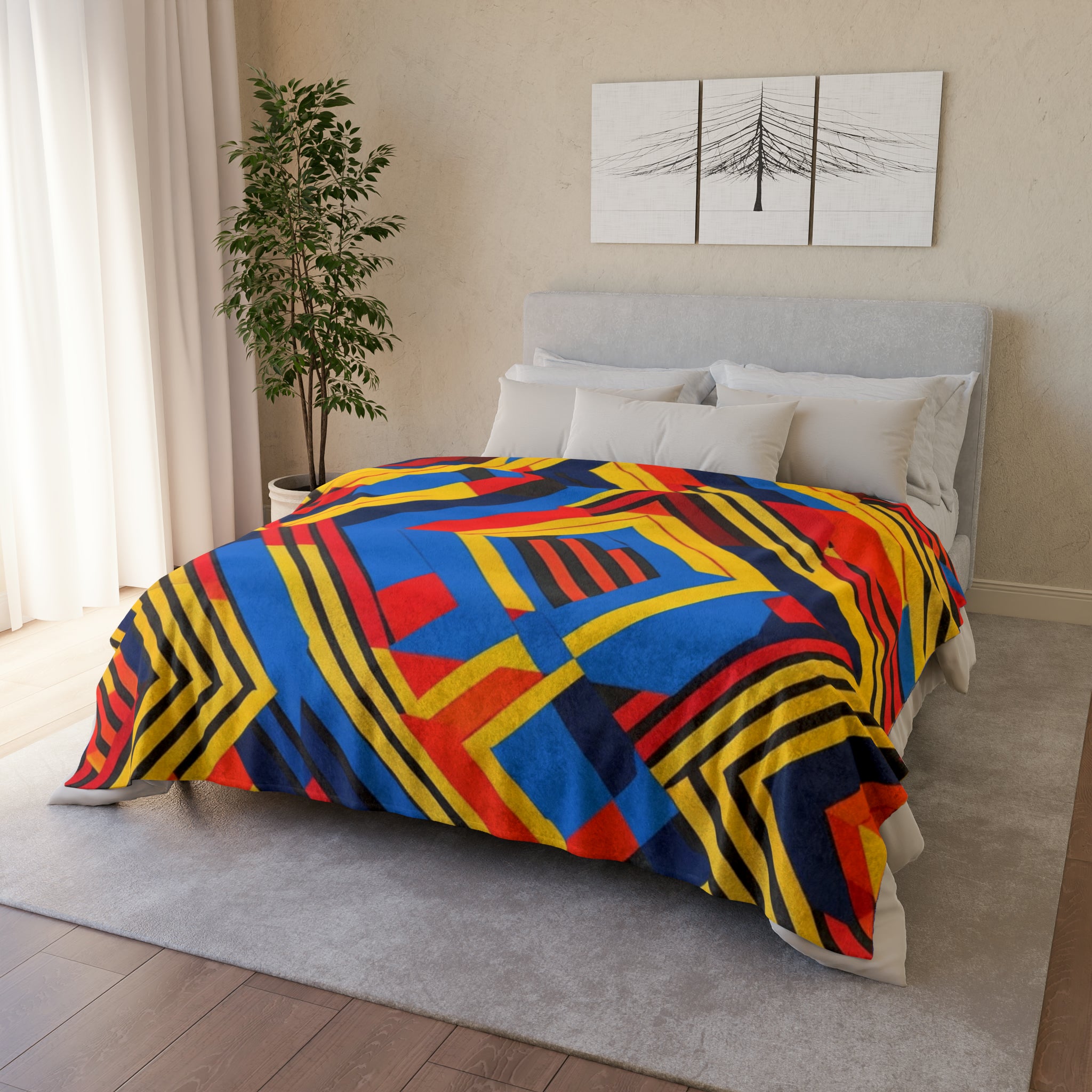 Ankara Print, Soft Polyester Blanket, Blanket